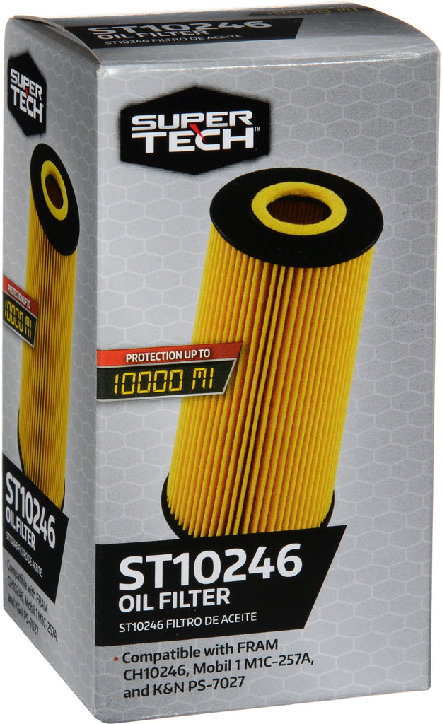 Super Tech Oil Filter, ST10246, 10,000 mile Cartridge Engine Oil Filter for Chevrolet Vehicles