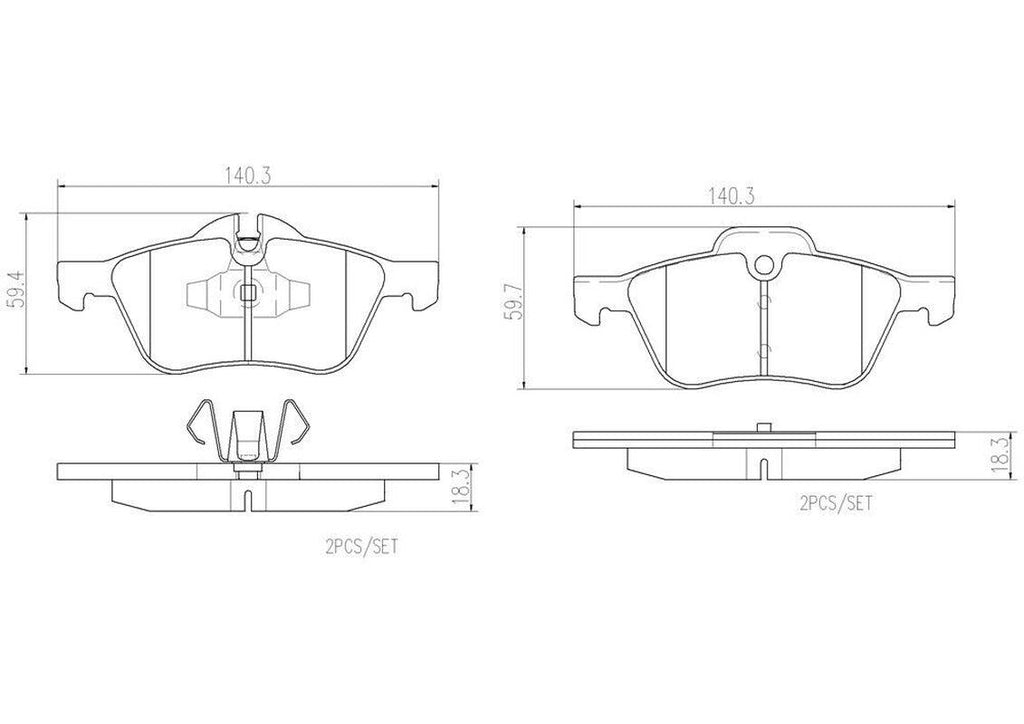 Brembo Front Disc Brake Pad Set for 02-08 Cooper (P06030N)