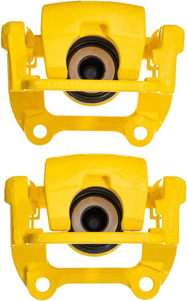 Power Stop Rear S4992YLW Pair of High-Temp Yellow Powder Coated Calipers