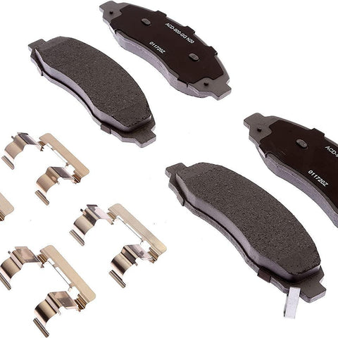 Silver 14D962CHF1 Ceramic Front Disc Brake Pad Set with Clips