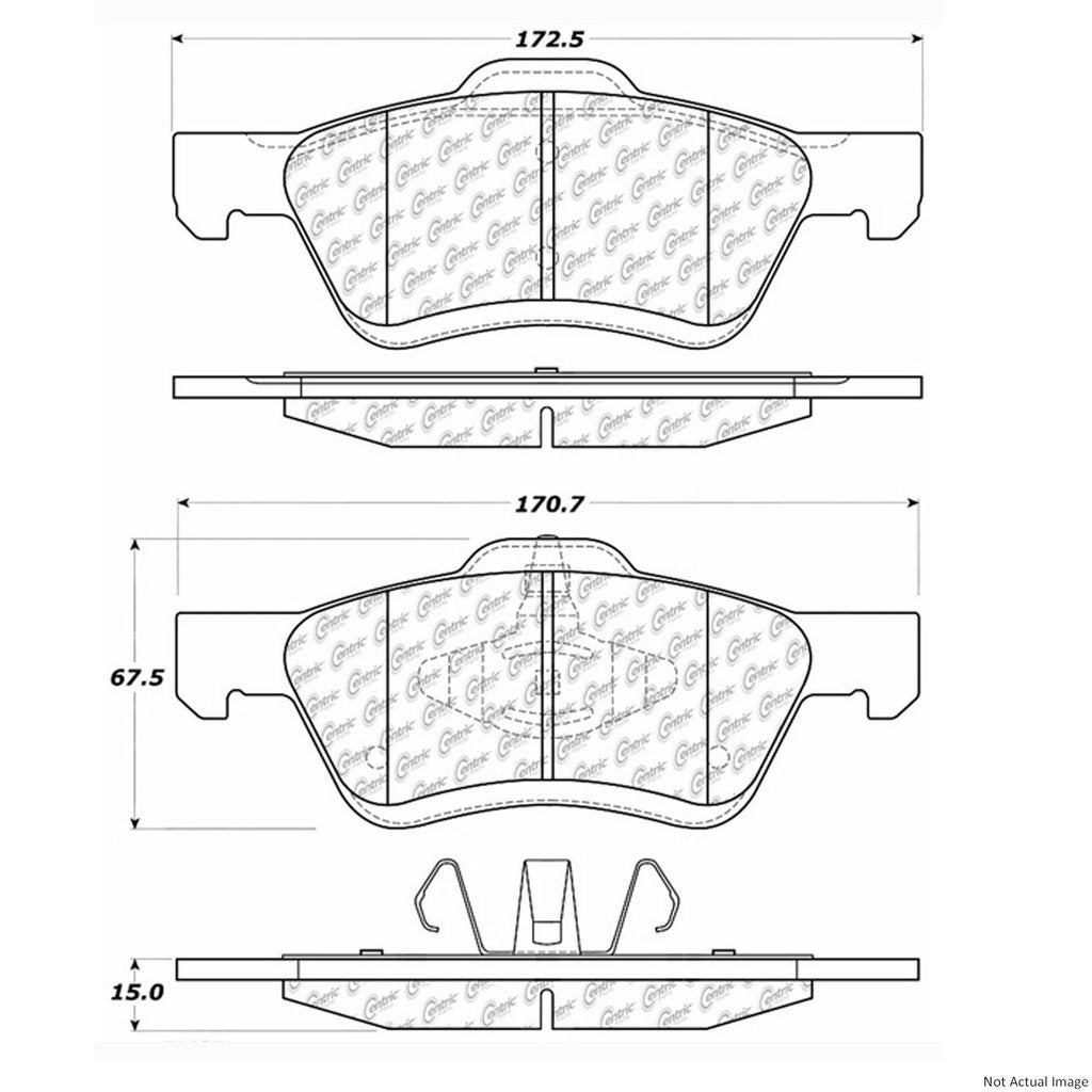 Centric Front Disc Brake Pad for Escape, Mariner, Tribute (104.10470)