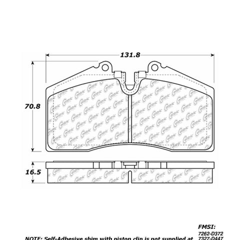 Centric Front Disc Brake Pad for 911, 968, 928, 944 (102.06090)