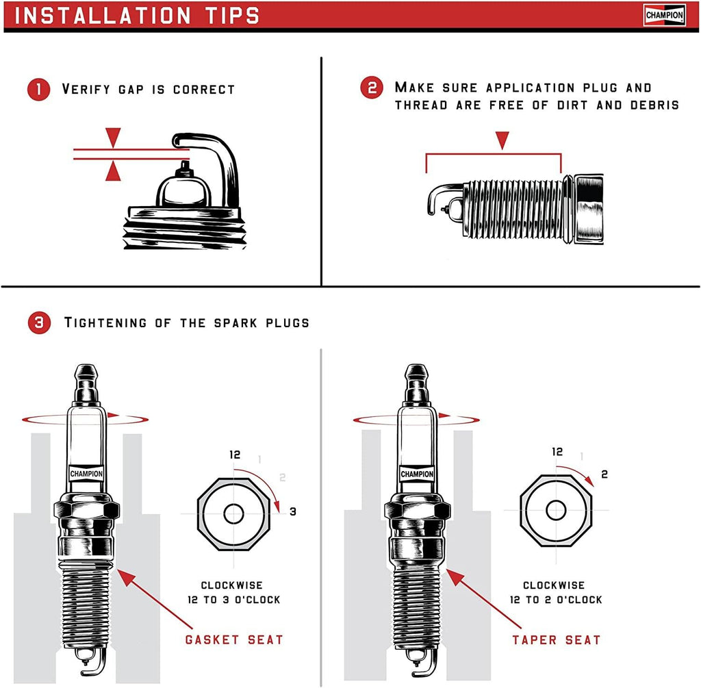 Champion Double Platinum Power 7919 Spark Plug (Carton of 4) - QC10PEPB