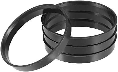 ACROPIX 70.1mm to 65.1mm Universal Car Hub Centric Rings Black - Pack of 4