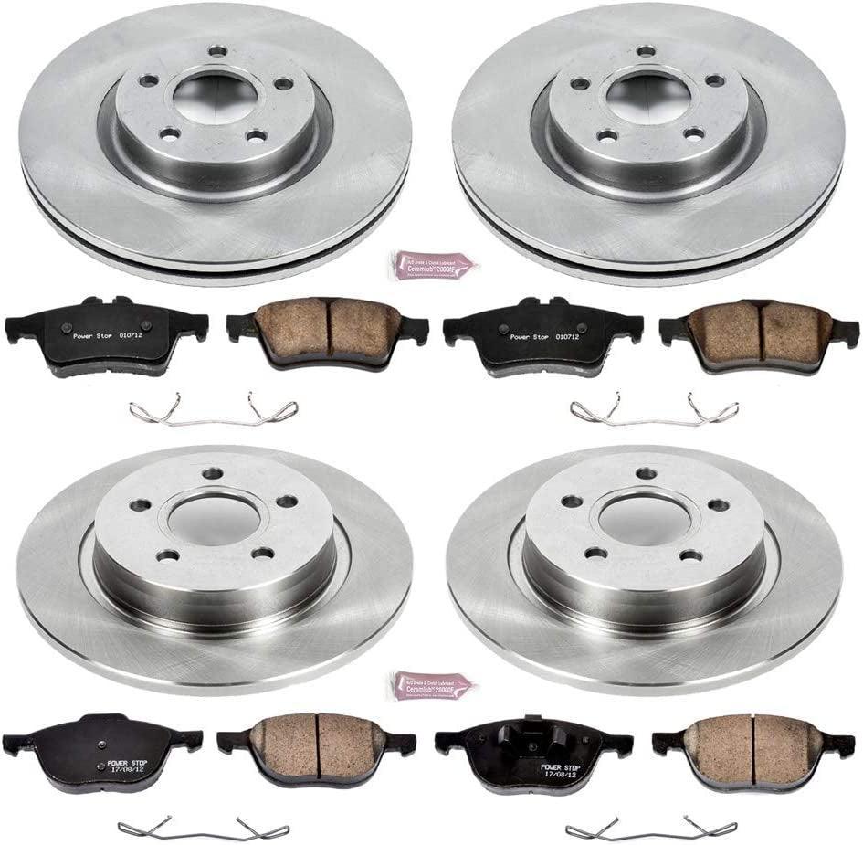 KOE4051 Autospecialty Front and Rear Replacement Brake Kit-Oe Brake Rotors & Ceramic Brake Pads