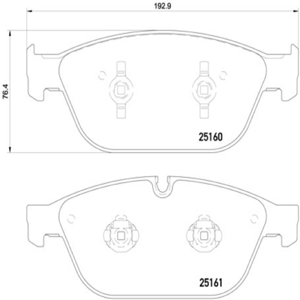 Brembo Front Disc Brake Pad Set for A8 Quattro, SQ5 (P85128)