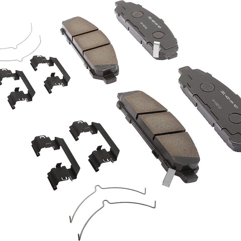 Gold 17D1401CHF1 Ceramic Front Disc Brake Pad Kit with Springs and Clips
