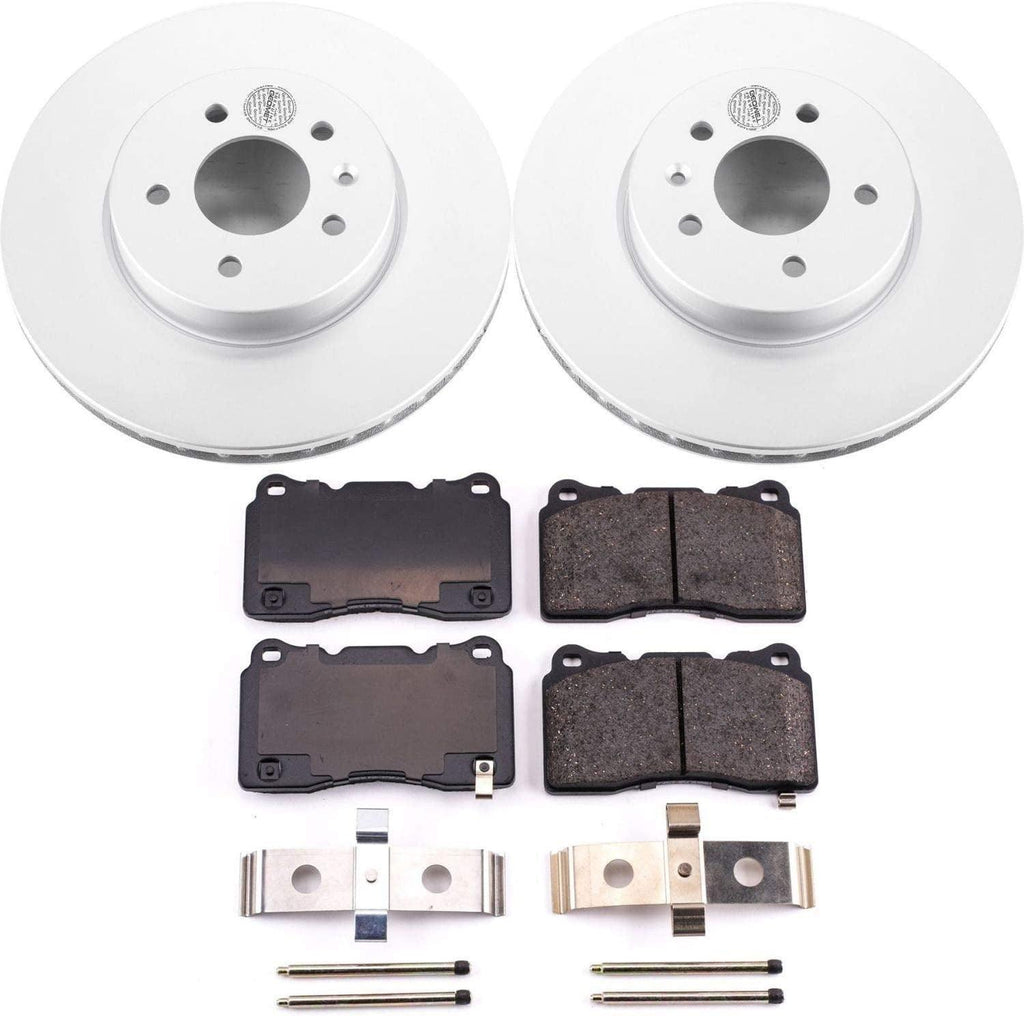 CRK6389 Coated Brake Rotor and Ceramic Brake Pads- Front
