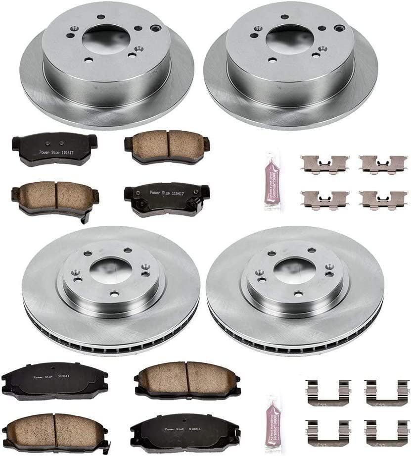 KOE4446 Autospecialty Front and Rear Replacement Brake Kit-Oe Brake Rotors & Ceramic Brake Pads