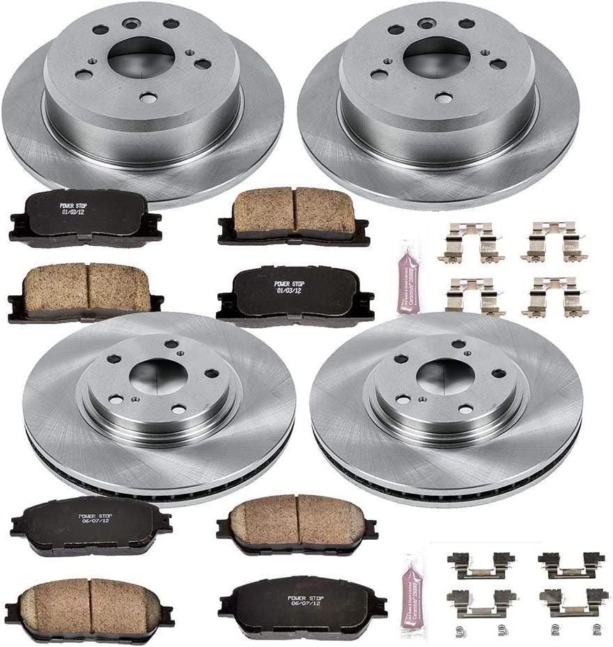 KOE1142 Autospecialty Front and Rear Replacement Brake Kit-Oe Brake Rotors & Ceramic Brake Pads