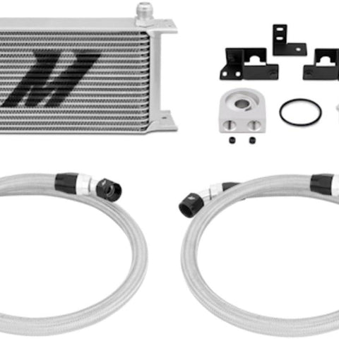 MMOC-WRA-07 Oil Cooler Kit Compatible with Jeep Wrangler JK 2007-2017 Silver