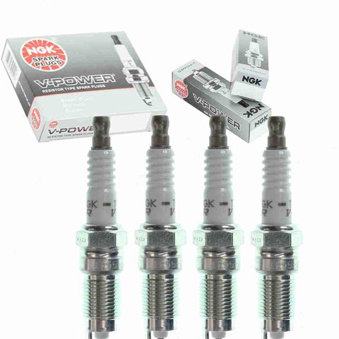 4 Pc NGK V-Power Spark Plugs Compatible with Chevrolet S10 2.2L L4 1994-1997