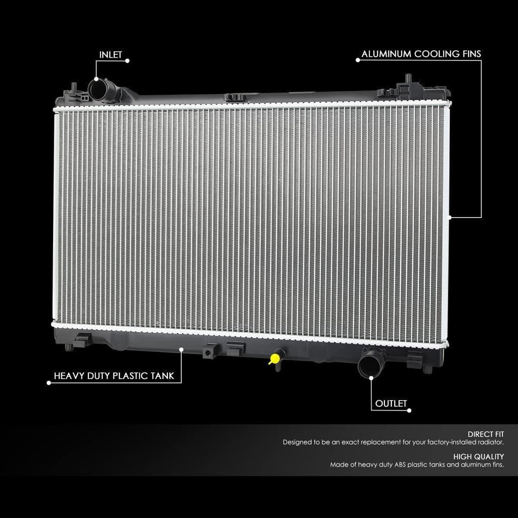 OEM-RA-13477 OE Style 1-Row Aluminum Core Radiator Compatible with 14-17 IS350 IS250 IS300,28-3/8" W X 15-3/4" H X 5/8"D,1-1/2" Inlet / 1-1/2" Outlet