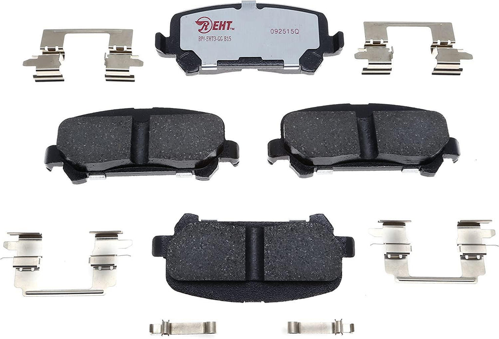 Premium Raybestos Element3 EHT™ Replacement Front Brake Pad Set for Select 1998-2002 Chevrolet Prizm and 1998-2002 Toyota Corolla Model Years (EHT741H)