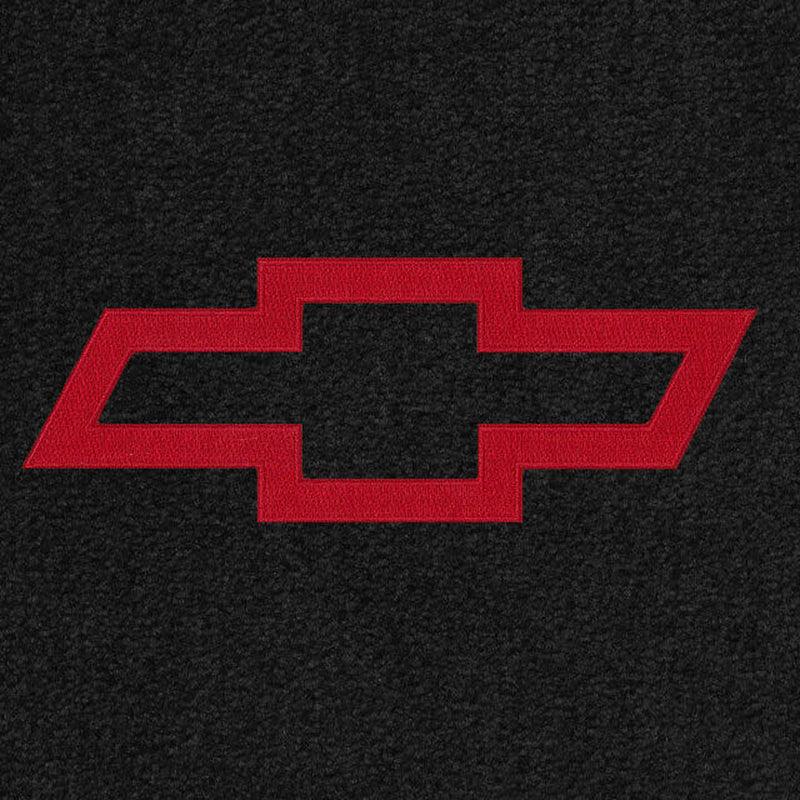 Lloyd Velourtex Front Mats for '72-76 Chevy Bel Air W/Red Chevy Outline Bowtie