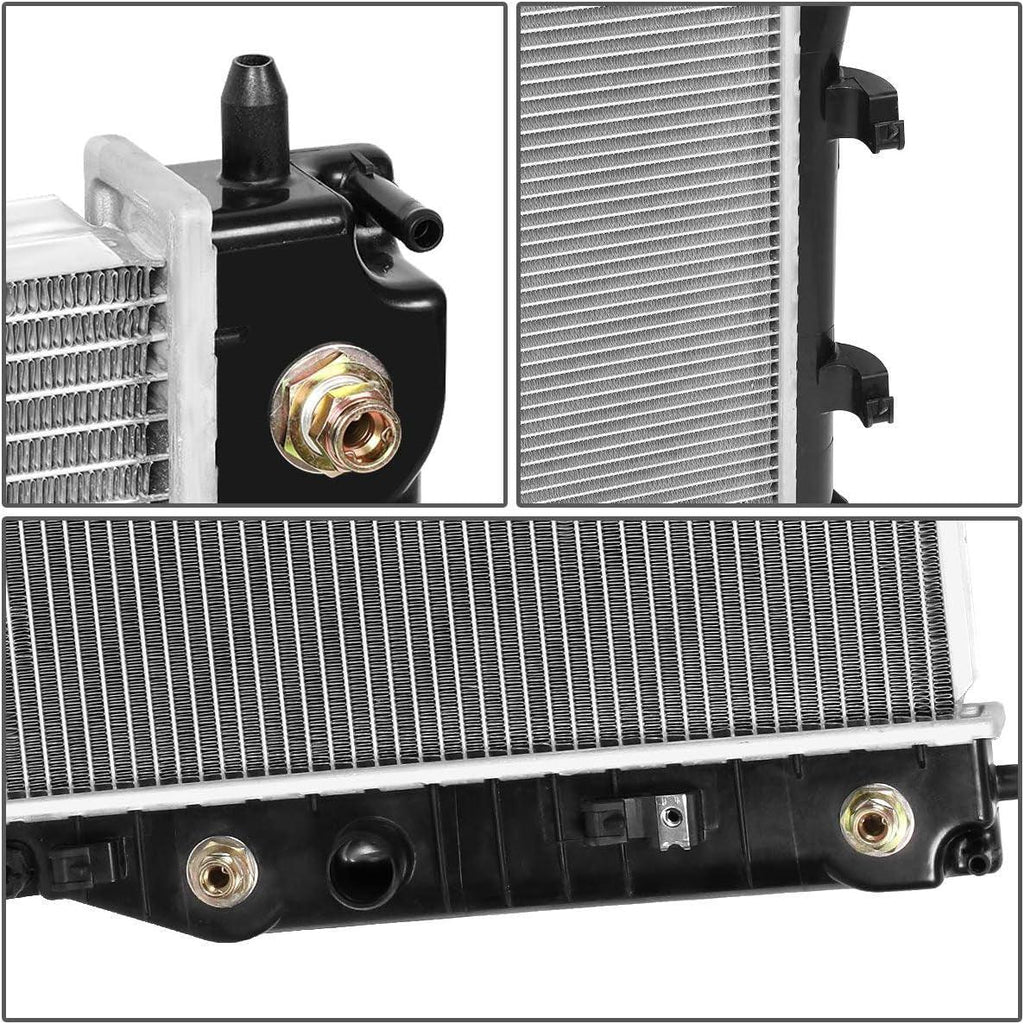 DNA Motoring  Factory Style Aluminum Radiator Compatible with 05-13 Corvette,23-7/16" W X 17-3/16" H X 1" D,1-5/16" Inlet / 1-5/16" Outlet