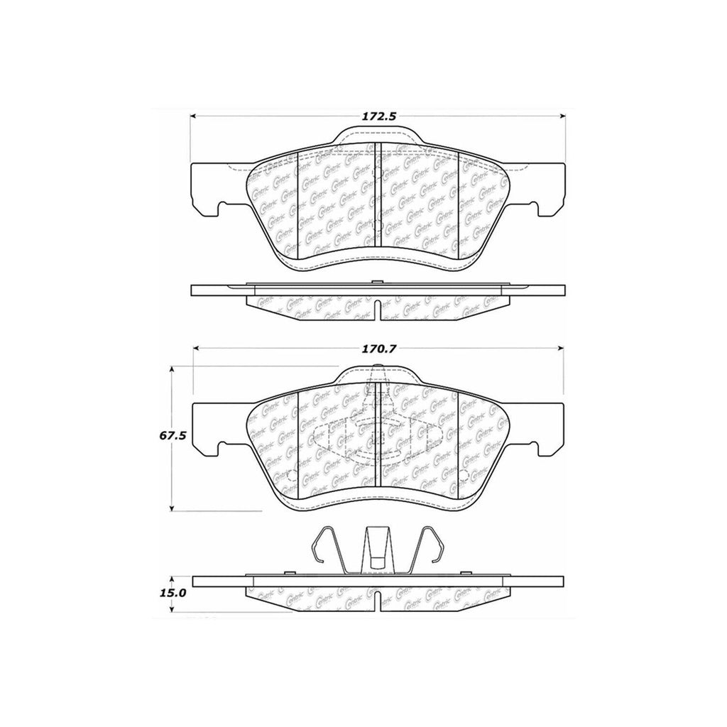 Centric Front Disc Brake Pad for Escape, Mariner, Tribute (104.10470)