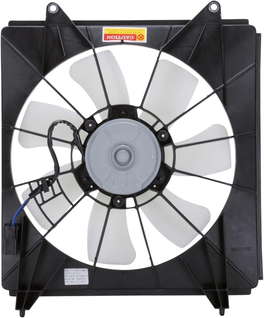 611130 Cooling Fan Assembly Compatible with 2008-2012 Honda Accord