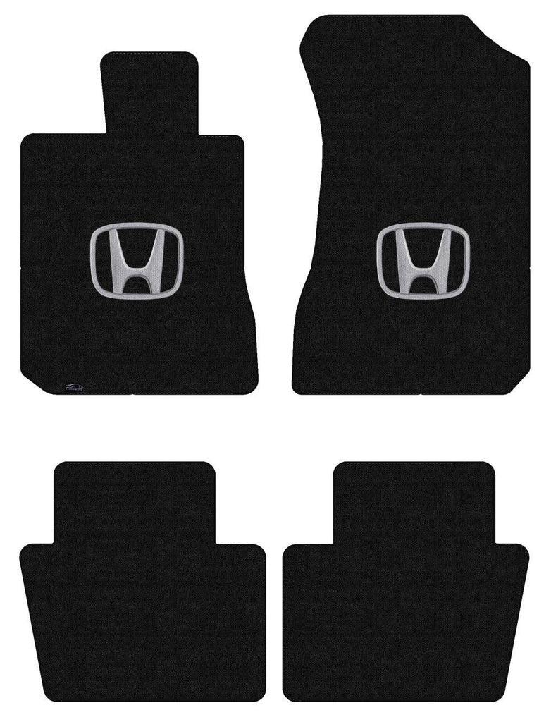Lloyd Luxe Front & Rear Mats for '86-87 Honda Accord W/Silver on Black Honda H