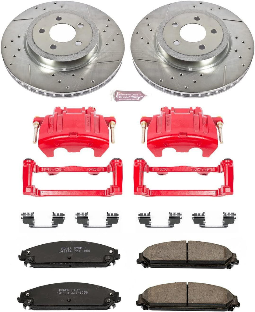 POWER STOP  KC2560 1-Click Performance Brake Kit with Calipers