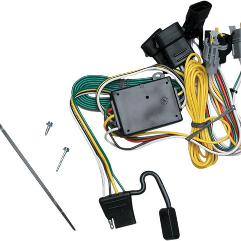 118343 T-One® T-Connector Harness, 4-Way Flat, W/Converter, Compatable with 1992-1994 Ford E-150 Econoline, 1992-1994 Ford E-250 Econoline, 1992-1994 Ford E-350 Econoline, 2001-2003 Ford Escape, 2001-2003 Mazda Tribute,Black