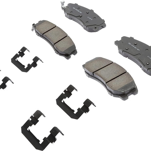 Gold 17D1264CHF1 Ceramic Front Disc Brake Pad Kit with Clips
