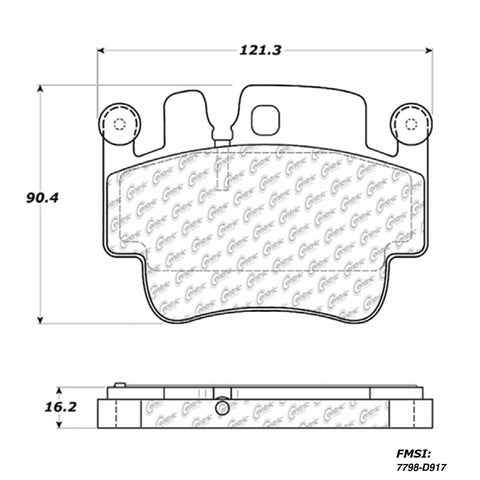 Centric Front Disc Brake Pad for Boxster, Cayman, Carrera GT, 911 (102.09170)