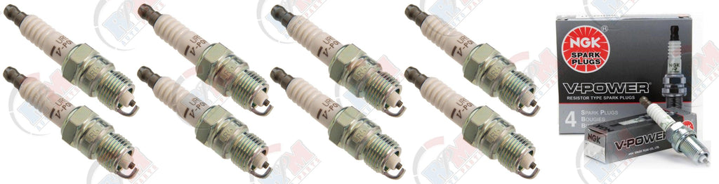 NGK "V-POWER" Spark Plug Set of 8 for 1988-1995 Chevrolet K1500 5.7L 5.0L V8
