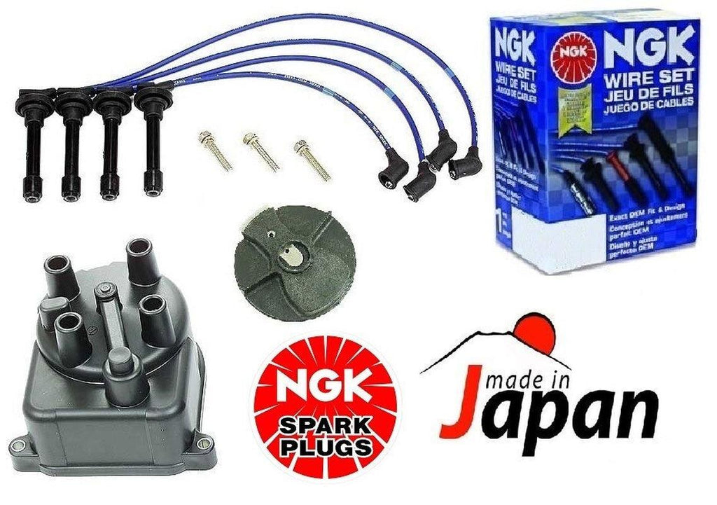 For Acura Integra B18B1 NGK Blue Tune-Up Kit Cap Rotor Spark Plug Wire Set Kit