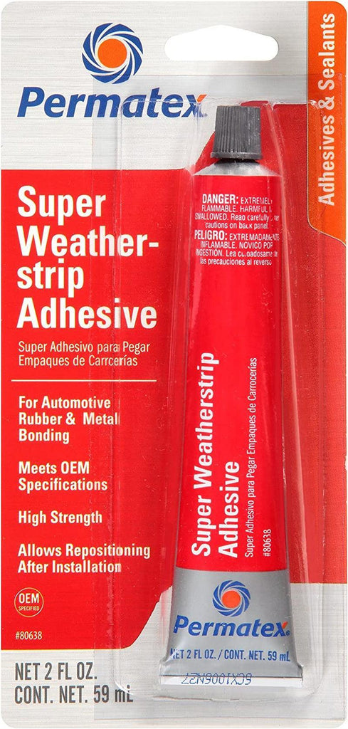80638 Super Weatherstrip Adhesive, 2 Oz., Red