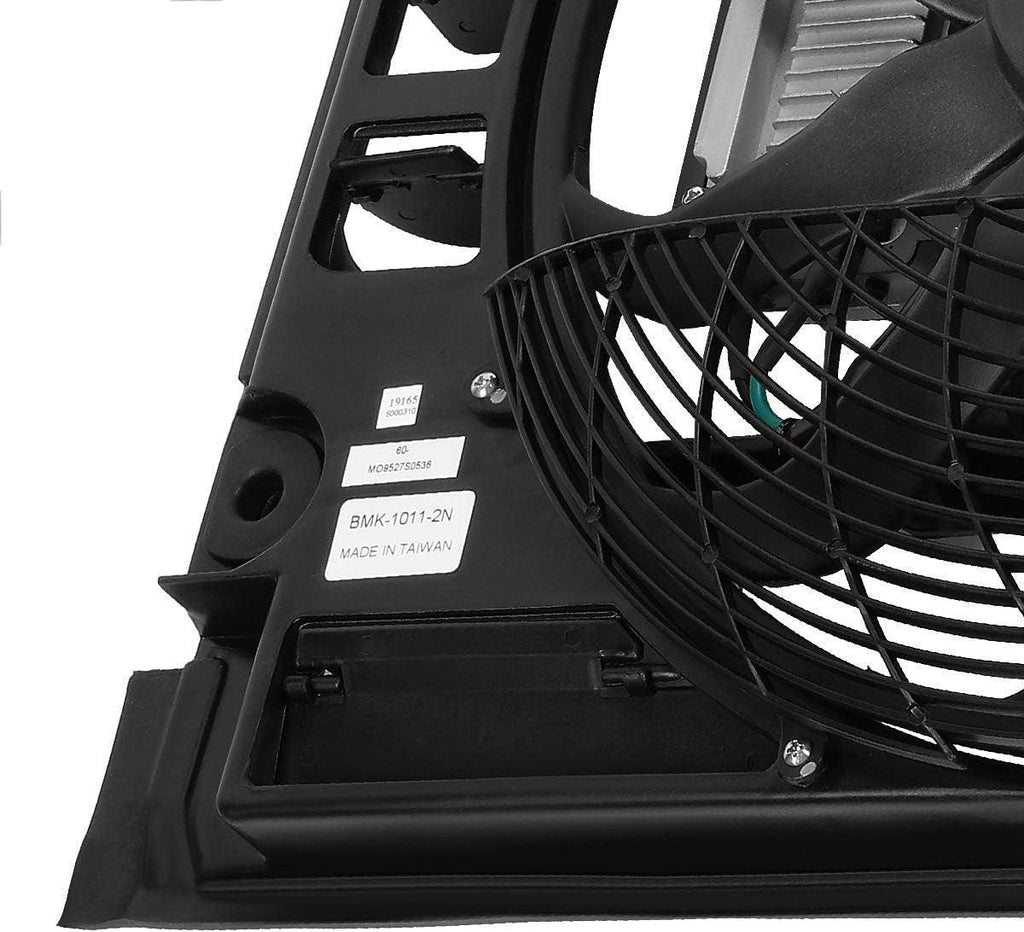 OEM-RF-0060 Factory Style Radiator Cooling Fan Assembly Cooling Efficiency Improved Direct Replacement [Compatible with 01-03 BMW 525I / 99-00 528I / 01-03 530I]