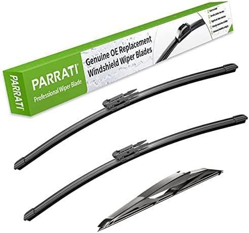 PARRATI® High Performance Premium All-Season Automotive Windshield Wipers with Rear Wiper Blades , Replacement for 2006-2011 Chevrolet HHR ,Easy to Install 18"+18"+11"(Set of 3)