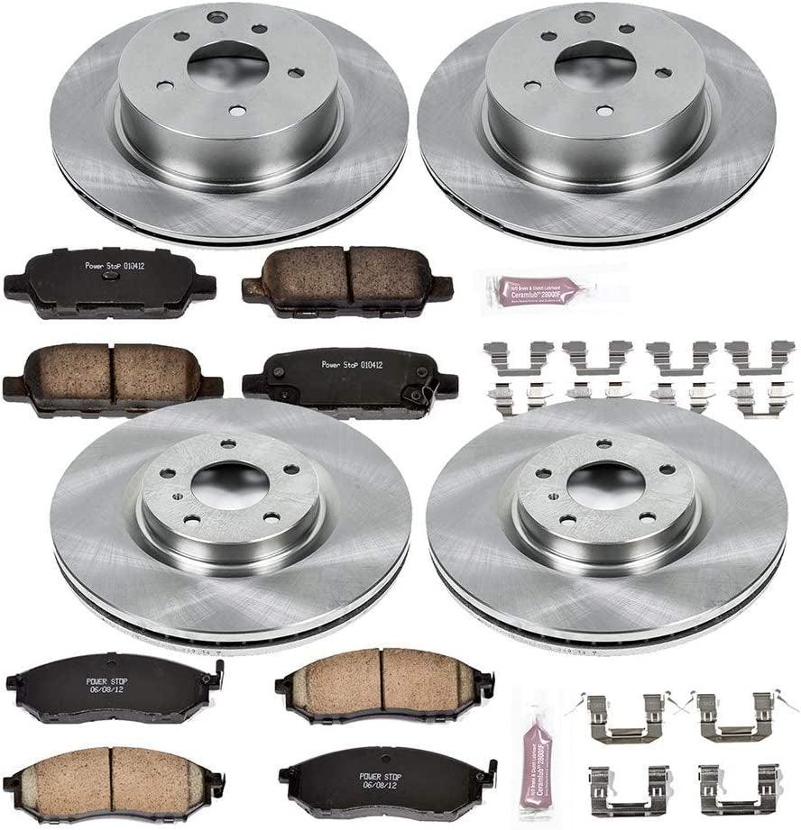 KOE114 Autospecialty Front and Rear Replacement Brake Kit-Oe Brake Rotors & Ceramic Brake Pads