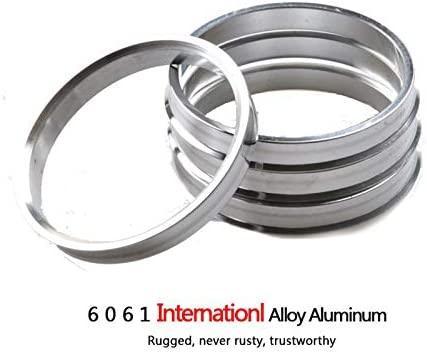 DCVAMOUS Alloy Aluminum Wheel Hub Centric Rings 66.1 to 60.1 - Set of 4 Hubcentric Rings - Performance Spigot Hubrings for 60.1mm Vehicle Hub with 66.1mm Center Bore Rims Compatible with Toyota L-exus