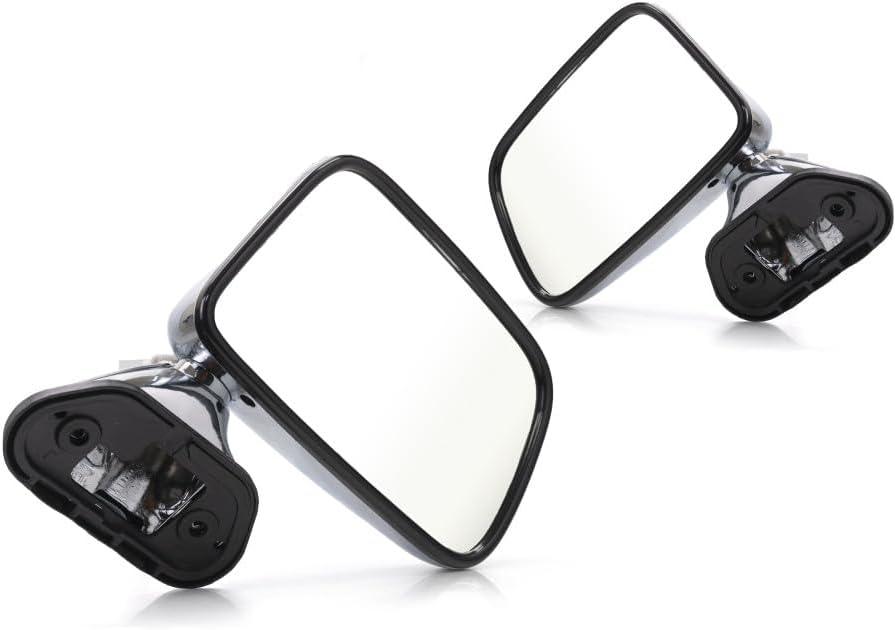 For Toyota Pickup 1989 90 91 92 93 94 1995 Door Mirror Driver Side | Manual | Chrome | Replacement For 87940-89141 | TO1320122