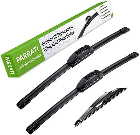 PARRATI® High Performance Premium All-Season Automotive Windshield Wipers with Rear Wiper Blades , Replacement for 2006-2011 Chevrolet HHR ,Easy to Install 18"+18"+11"(Set of 3)