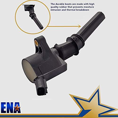 ENA Set of 10 Ignition Coil Pack Compatible with Ford Super Duty E-350 E-450 F-350 F-450 F-550 Econoline Excursion 6.8L V10 Replacement For 3W7Z12029AA 3W7Z-12029-AA 1L2Z-12029-AA