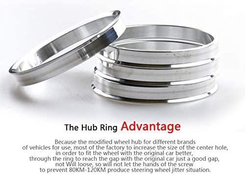 DCVAMOUS Alloy Aluminum Hub Centric Rings 73.1 to 70.3, Set of 4 - Performance Spigot Hubrings fit 70.3mm Vehicle Hub and 73.1mm Wheel Center Bore Compatible with Chevrolet Chevy GM