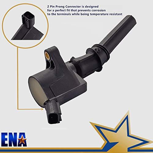 ENA Set of 10 Ignition Coil Pack Compatible with Ford Super Duty E-350 E-450 F-350 F-450 F-550 Econoline Excursion 6.8L V10 Replacement For 3W7Z12029AA 3W7Z-12029-AA 1L2Z-12029-AA