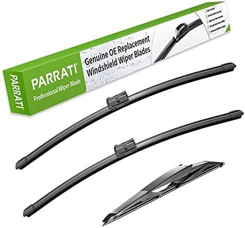 PARRATI® High Performance Premium All-Season Automotive Windshield Wipers with Rear Wiper Blades , Replacement for 2006-2011 Chevrolet HHR ,Easy to Install 18"+18"+11"(Set of 3)