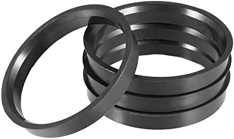 ACROPIX 70.1mm to 65.1mm Universal Car Hub Centric Rings Black - Pack of 4