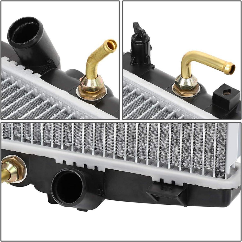 OEM-RA-2148 1-Row Aluminum Core Radiator Compatible with 98-02 Accord 2.3L AT, 26-11/16" W X 14-3/4" H X 5/8" D, 1-1/4" Inlet / 1-1/4" Outlet