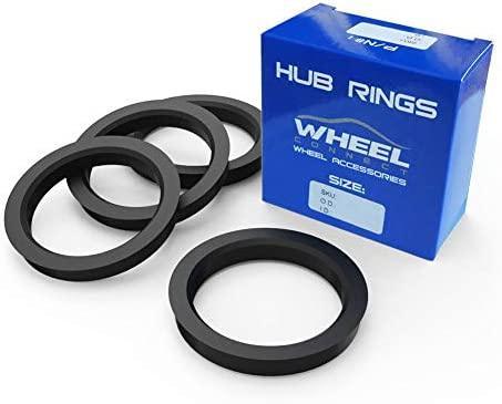 WHEEL CONNECT Hub Centric Rings, 73.1 to 70.5, Set of 4, ABS Plastic Hubrings, O.D:73.1-I.D:70.5mm. P