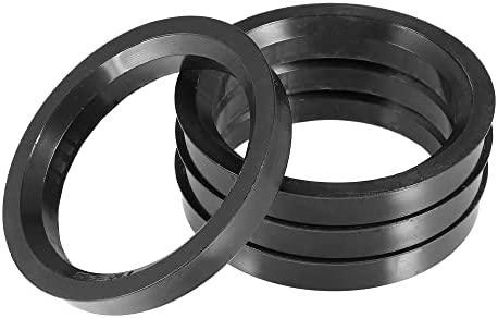 ACROPIX 70.1mm to 65.1mm Universal Car Hub Centric Rings Black - Pack of 4
