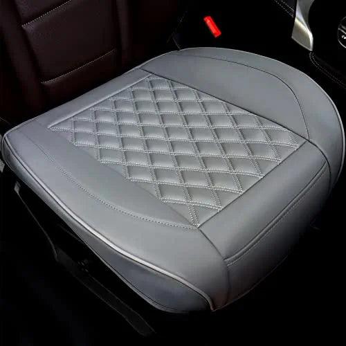 Cusaota 1 Piece Car Seat Covers Protectors for Front Seat Bottoms, Luxury PU Leather Car Interior Seat Cushion Pad Mat, Compatible with 90% Vehicles (Sedan SUV Truck Jeep ) (Gray-1Piece)
