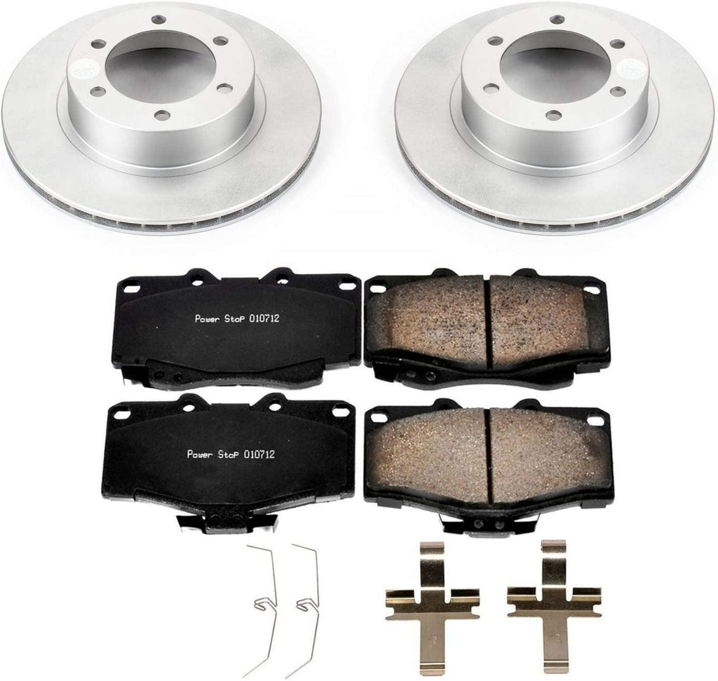 CRK1236 Coated Brake Rotor & Ceramic Brake Pads- Front