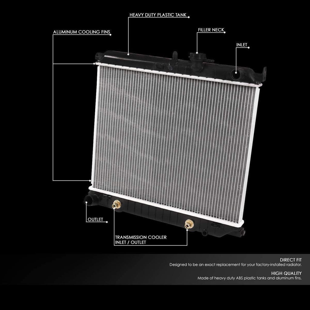 OEM-RA-2707 1-Row OE Style Aluminum Cooling Radiator Compatible with 06-08 Isuzu I-280 I-290, 04-12 Colorado/Canyon AT, 23-1/8" W X 18" H X 7/8" D, 1-5/16" Inlet, 1-9/16" Outlet