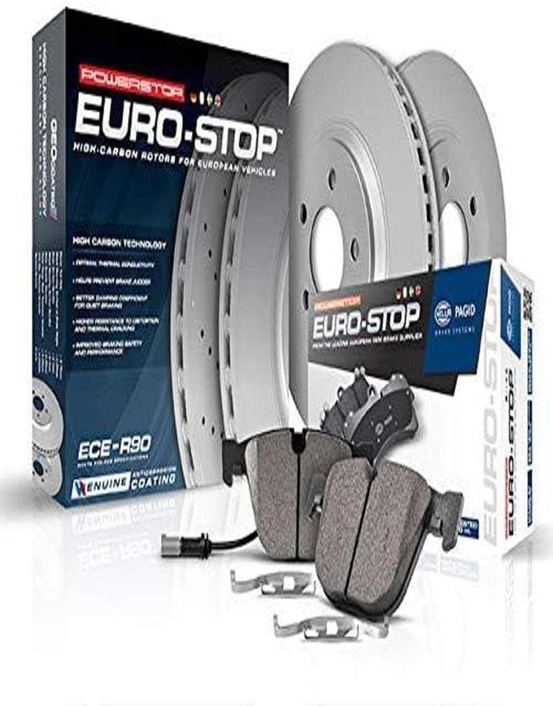 ESK6884 Euro-Stop Rear Brake Kit- Coated Brake Rotors & Ceramic Brake Pads
