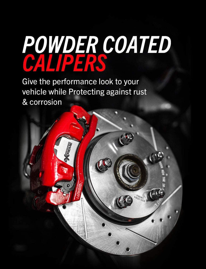Rear S4836 Pair of High-Temp Red Powder Coated Calipers