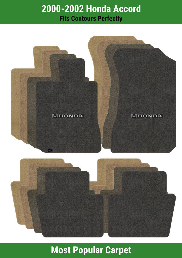 Lloyd Ultimat Front & Rear Mats for '00-02 Accord W/Silver & Black Honda H & Wor